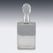 20th Century English Solid Silver & Glass Spirit Decanter with Lock & Key, 1928, Imagen 3