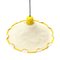 Yellow Chandelier with Canvas Diffuser, 1980s, Immagine 4
