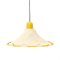 Yellow Chandelier with Canvas Diffuser, 1980s 1