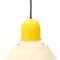 Yellow Chandelier with Canvas Diffuser, 1980s, Immagine 5
