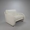 White Leather Lounge Chairs from Leolux, 1980s, Set of 2 3