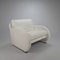 White Leather Lounge Chairs from Leolux, 1980s, Set of 2, Immagine 3