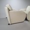 White Leather Lounge Chairs from Leolux, 1980s, Set of 2 5