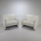 White Leather Lounge Chairs from Leolux, 1980s, Set of 2 1