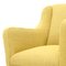 Armchair in Yellow Fabric, 1950s 9