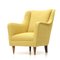 Armchair in Yellow Fabric, 1950s 3