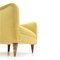 Armchair in Yellow Fabric, 1950s 5