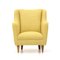 Armchair in Yellow Fabric, 1950s 1