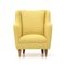 Armchair in Yellow Fabric, 1950s, Image 1