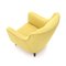 Armchair in Yellow Fabric, 1950s 6