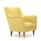 Armchair in Yellow Fabric, 1950s 2