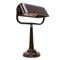Vintage Industrial Brown Bakelite Bankers Table or Desk Lamp 1