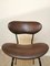 Italian Chairs in Brown Leather and Black Enameled Metal by Gastone Rinaldi, 1950s, Set of 6 13