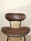 Italian Chairs in Brown Leather and Black Enameled Metal by Gastone Rinaldi, 1950s, Set of 6, Image 13