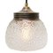 Vintage Brass Frosted Glass Pendant Light, Image 1