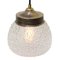 Vintage Brass Frosted Glass Pendant Light 3