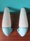 IFO Turquoise Ceram Stoneware Wall Lights by by Sigvard Bernadotte, Sweden, 1950s, Set of 2 3