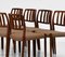 Rosewood Model 83 Dining Chairs by Niels Otto Møller for J. L. Møllers, Set of 8 9