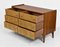 Mid-Century Walnut & Maple Chest of Six Drawers by Alfred Cox 9