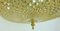 Mid-Century Plafoniere Amber Glass Structure Brass Ceiling Lamp, 1970s, Image 7