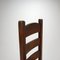 Brutalist Oak Dining Chairs, 1960s, Set of 6, Image 8