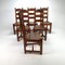 Brutalist Oak Dining Chairs, 1960s, Set of 6 2
