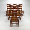 Brutalist Oak Dining Chairs, 1960s, Set of 6, Image 1
