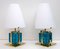 Murano Glass and Brass Table Lamps, Set of 2 4
