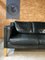 Dänisches Mid-Century 3-Sitzer Sofa aus schwarzem Leder von Stouby 8