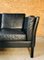 Mid-Century Danish 3-Seater Black Leather Sofa from Mogens Hansen 4
