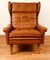 Mid-Century Danish Cognac Leather Lounge Chair from Skipper 3