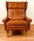 Mid-Century Danish Cognac Leather Lounge Chair from Skipper, Imagen 3