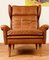 Mid-Century Danish Cognac Leather Lounge Chair from Skipper 1