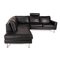 Black Leather Plus Corner Sofa from Machalke 5