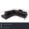 Black Leather Plus Corner Sofa from Machalke 2