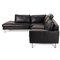 Black Leather Plus Corner Sofa from Machalke 7