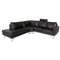 Black Leather Plus Corner Sofa from Machalke 1