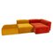 Cosima Modular Sofa & Ottoman Set in Orange & Yellow Fabric from Bolia 1