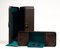 Vintage Brown Leatherette and Green Velvet Box with Internal Dividers, 1970s 8
