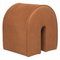 Brown Curved Pouf by Kristina Dam Studio 1