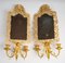 Bronze & Gilt Leaf Mirror Wall Lights, Set of 2 4