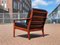 Mid-Century Modern Easy Chair in Leather & Teak 2