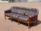 Mid-Century Patinated Brown Leather Sofa by Arne Norell, Sweden, 1960s 6