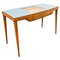 Mid-Century Wood and Glass Desk, Italy, 1950s 1