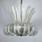 Art Deco Pulegoso Murano Glass Chandelier from Barovier & Toso, 1940s, Immagine 9