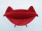 Round Red Velvet Armchair in the Style of Ico Parisi, Italy, 1950s 8