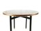 Oval Dining Table with Wooden Top, Brass Feet & Black Legs in the Style of Gustavo and Vito Latis, 1950s 8