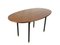 Oval Dining Table with Wooden Top, Brass Feet & Black Legs in the Style of Gustavo and Vito Latis, 1950s 5