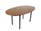 Oval Dining Table with Wooden Top, Brass Feet & Black Legs in the Style of Gustavo and Vito Latis, 1950s, Image 5