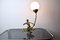 Female Archer Lamp in Brass and Opaline Glass, France, 1950s 6